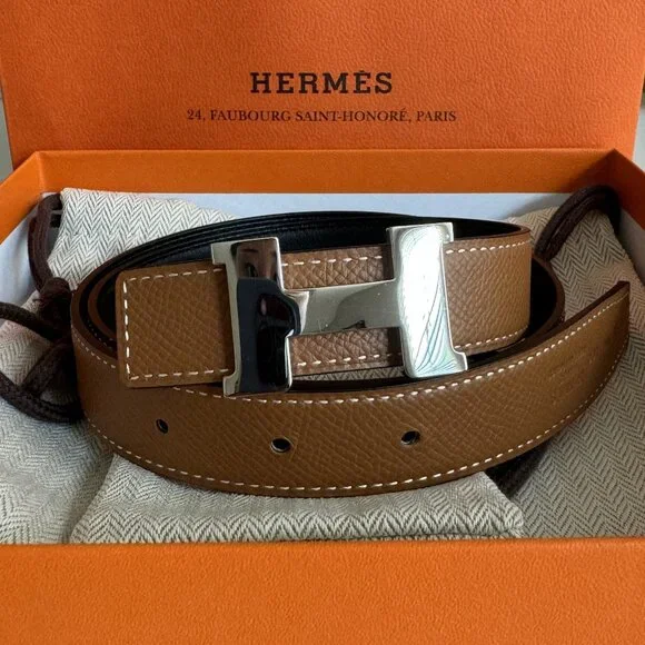 Hermes | Accessories | Hermes Reversible Leather Belt Strap  display picture 1